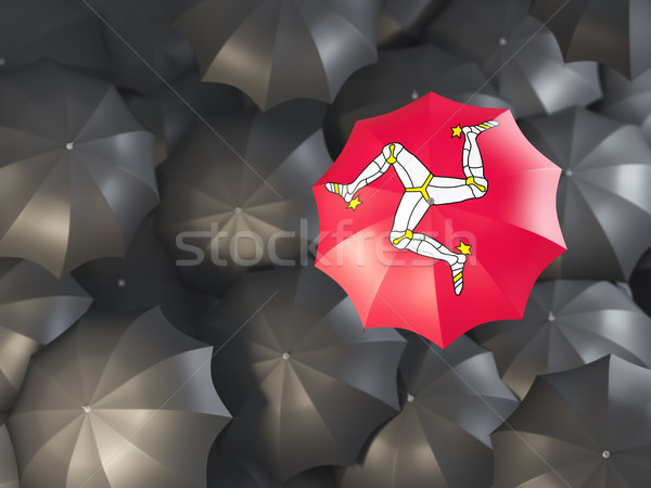 Umbrella with flag of isle of man Stock photo © MikhailMishchenko
