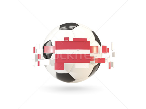 Soccer ball with line of flags. Flag of latvia Stock photo © MikhailMishchenko