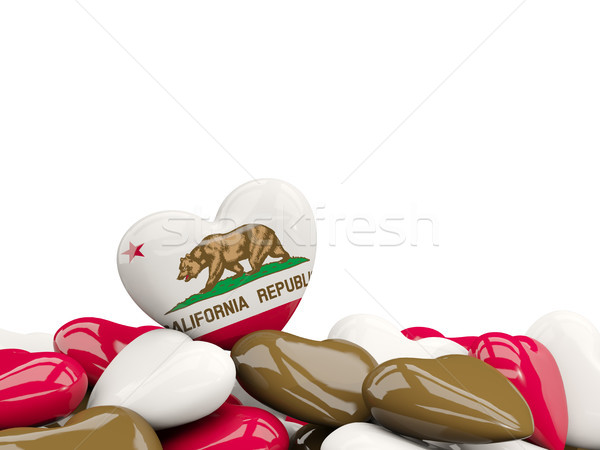 [[stock_photo]]: Coeur · Californie · pavillon · États-Unis · locale