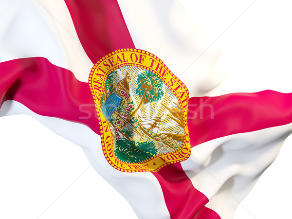 Stock photo: florida state flag close up. United states local flags