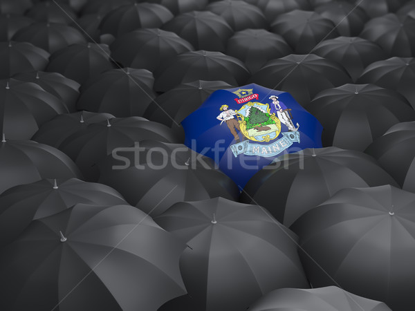maine state flag on umbrella. United states local flags Stock photo © MikhailMishchenko