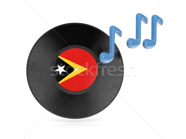 Vinyl disk with flag of east timor Stock photo © MikhailMishchenko