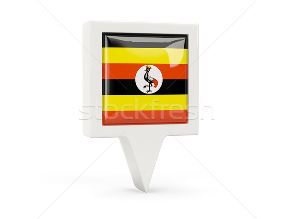 Square flag icon of uganda Stock photo © MikhailMishchenko