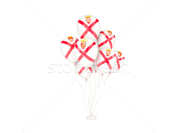 Flying balloons with flag of jersey Stock photo © MikhailMishchenko