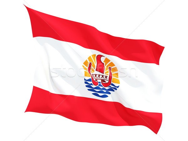 Integet zászló francia Polinézia izolált fehér Stock fotó © MikhailMishchenko