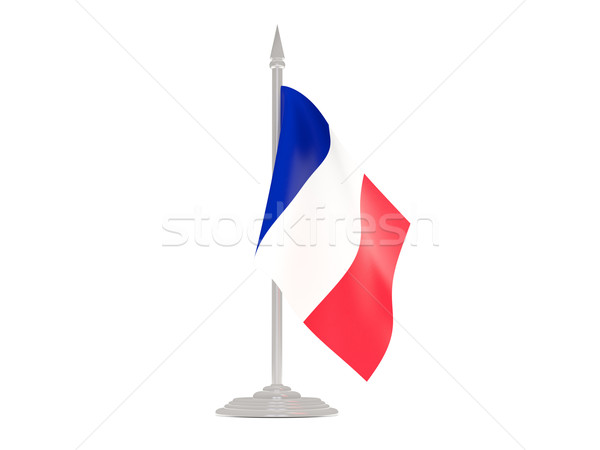 Flag of wallis and futuna with flagpole. 3d render Stock photo © MikhailMishchenko