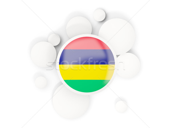 Round flag of mauritius with circles pattern Stock photo © MikhailMishchenko