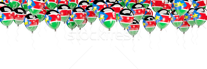 Palloncini frame bandiera meridionale Sudan isolato Foto d'archivio © MikhailMishchenko