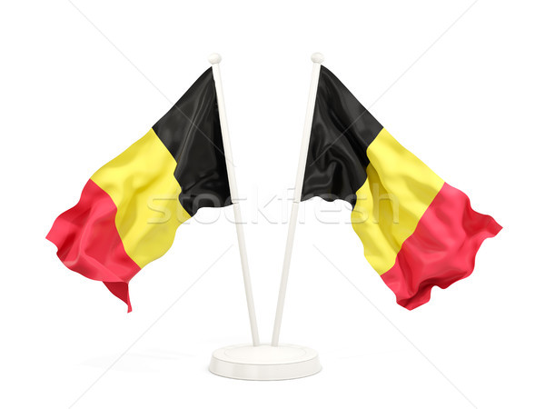 Two waving flags of belgium Stock photo © MikhailMishchenko