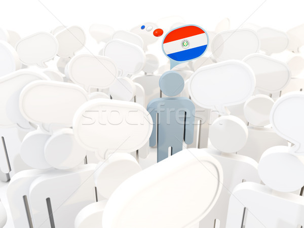 человека флаг Парагвай толпа 3d иллюстрации знак Сток-фото © MikhailMishchenko