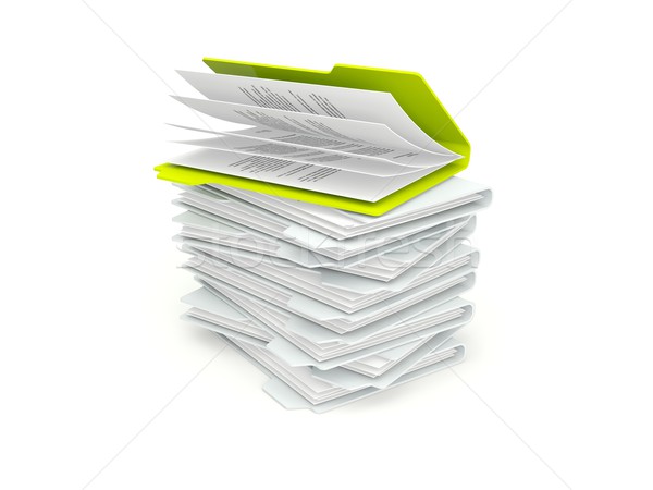 Batch of folders with different green one Stock photo © MikhailMishchenko