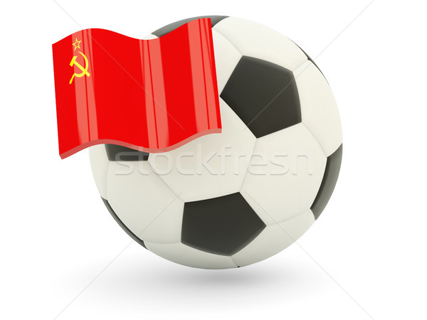 Voetbal vlag ussr geïsoleerd witte sport Stockfoto © MikhailMishchenko