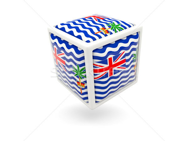 Flag of british indian ocean territory. Cube icon Stock photo © MikhailMishchenko