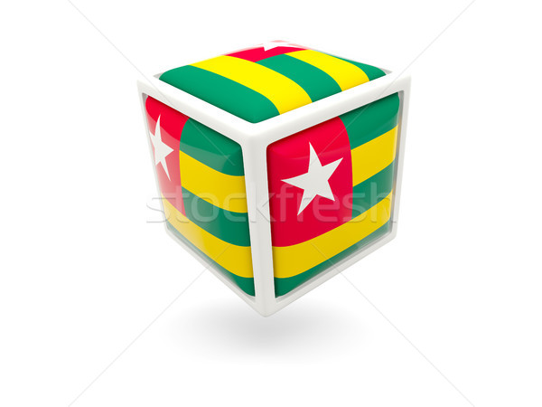 Stockfoto: Vlag · Togo · kubus · icon · geïsoleerd · witte