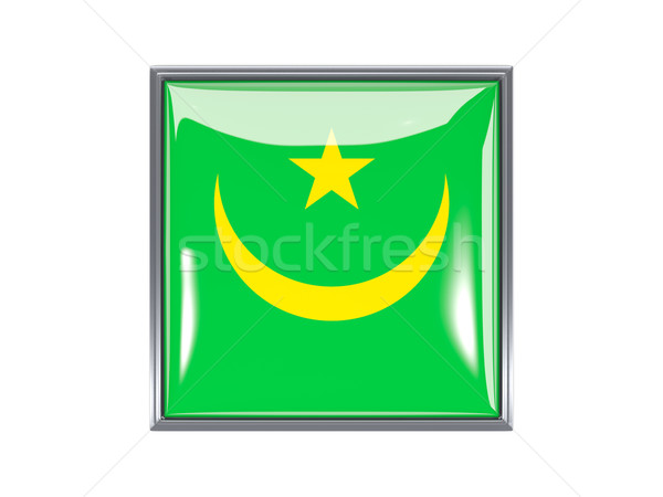 квадратный икона флаг Мавритания металл кадр Сток-фото © MikhailMishchenko
