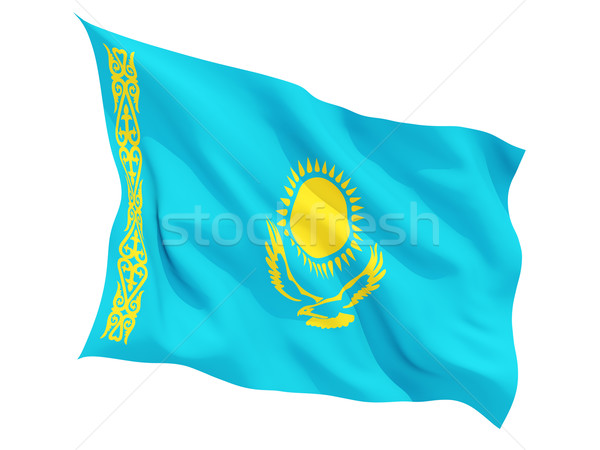 Waving flag of kazakhstan Stock photo © MikhailMishchenko