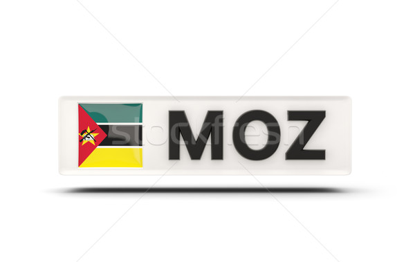 Square icon with flag of mozambique Stock photo © MikhailMishchenko