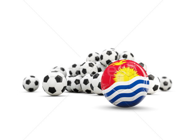 Foto stock: Futebol · bandeira · isolado · branco · ilustração · 3d · esportes