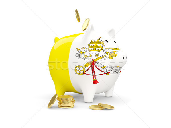 Tłuszczu banku piggy Watykan ceny odizolowany biały Zdjęcia stock © MikhailMishchenko