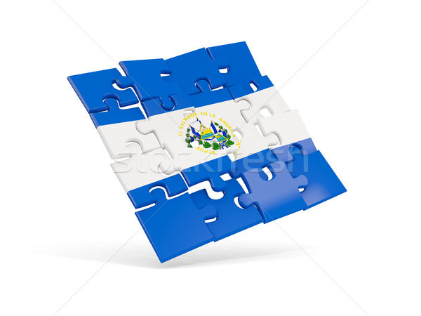 Puzzle pavilion El Salvador izolat alb ilustrare 3d Imagine de stoc © MikhailMishchenko