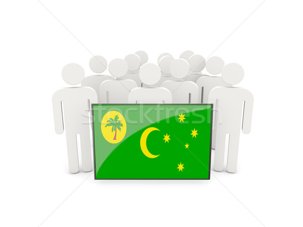 People with flag of cocos islands Stock photo © MikhailMishchenko