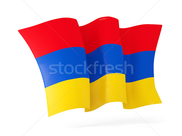 Waving flag of armenia. 3D illustration Stock photo © MikhailMishchenko
