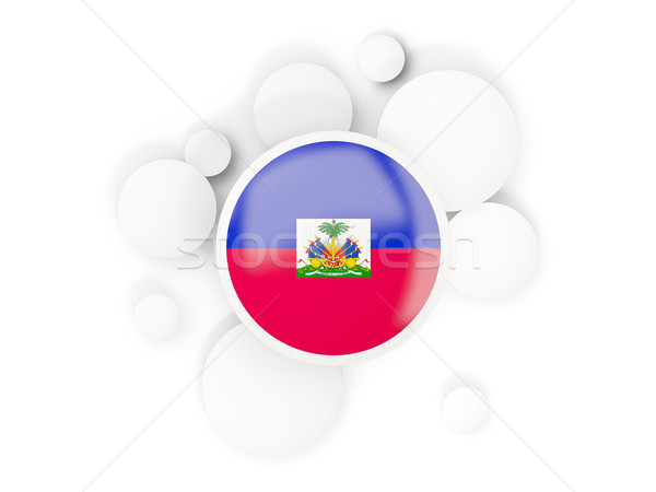 Round flag of haiti with circles pattern Stock photo © MikhailMishchenko