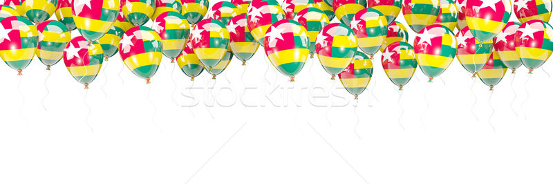 [[stock_photo]]: Ballons · cadre · pavillon · Togo · isolé · blanche