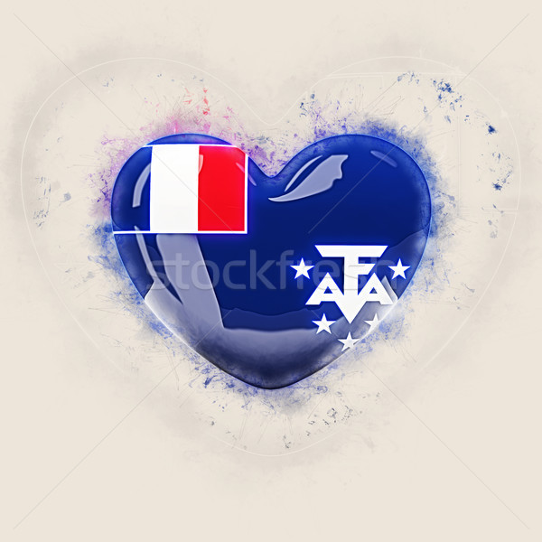 Cuore bandiera francese meridionale grunge illustrazione 3d Foto d'archivio © MikhailMishchenko