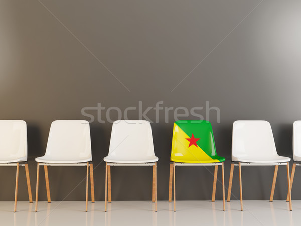 Chair with flag of french guiana Stock photo © MikhailMishchenko