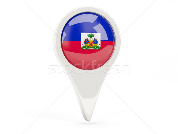 Vlag icon Haïti geïsoleerd witte kaart Stockfoto © MikhailMishchenko