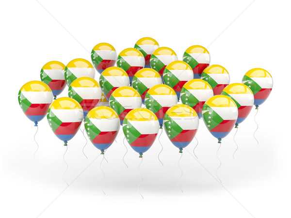 Palloncini bandiera Comore isolato bianco paese Foto d'archivio © MikhailMishchenko