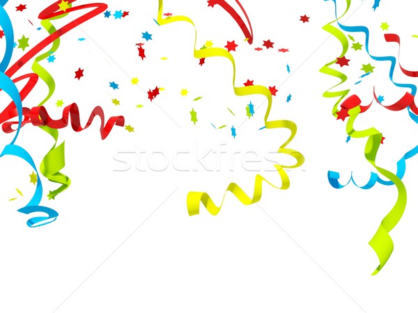 Relevant confettis isolé blanche fond bleu [[stock_photo]] © MikhailMishchenko