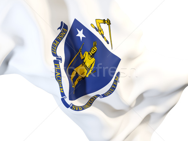 massachusetts state flag close up. United states local flags Stock photo © MikhailMishchenko