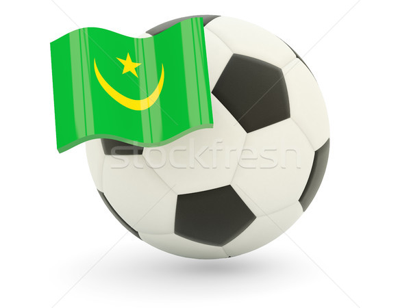 футбола флаг Мавритания изолированный белый спорт Сток-фото © MikhailMishchenko