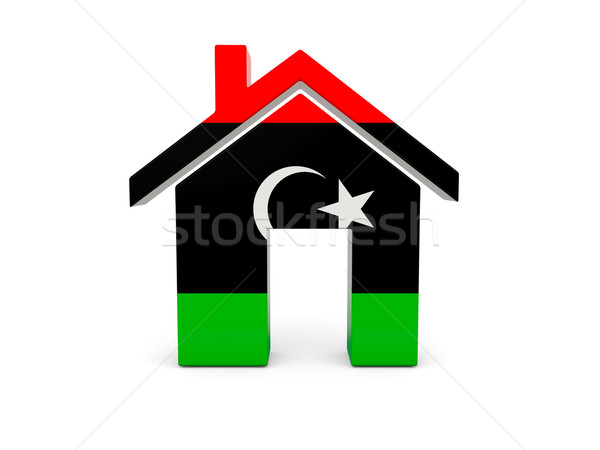 Stock fotó: Otthon · zászló · Líbia · izolált · fehér · keresés