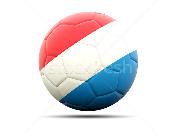 Piłka nożna banderą Luksemburg 3d ilustracji piłka nożna sportu Zdjęcia stock © MikhailMishchenko