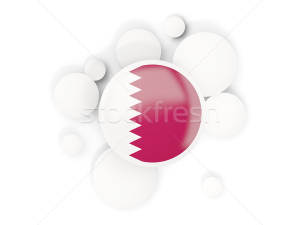 Round flag of qatar with circles pattern Stock photo © MikhailMishchenko
