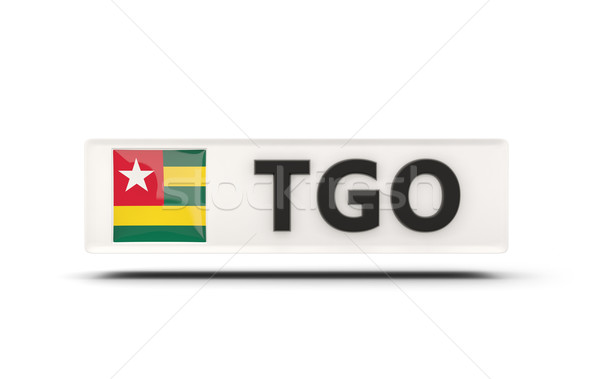 Placu ikona banderą Togo iso kodu Zdjęcia stock © MikhailMishchenko