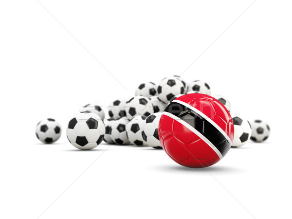 Football with flag of trinidad and tobago isolated on white Stock photo © MikhailMishchenko