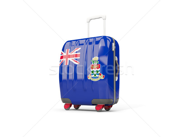 Luggage with flag of cayman islands. Suitcase isolated on white Stock photo © MikhailMishchenko