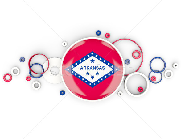 Bandera Arkansas círculos patrón Estados Unidos local Foto stock © MikhailMishchenko