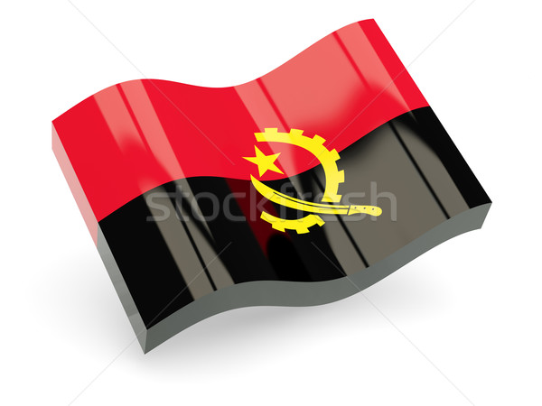 3D zászló Angola izolált fehér hullám Stock fotó © MikhailMishchenko