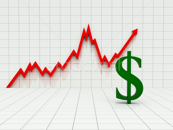 Zakelijke grafiek dollarteken business toekomst succes grafiek Stockfoto © MikhailMishchenko