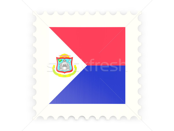 Postage stamp icon of sint maarten Stock photo © MikhailMishchenko