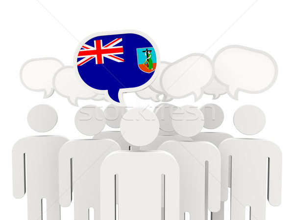 Stock photo: People with flag of montserrat