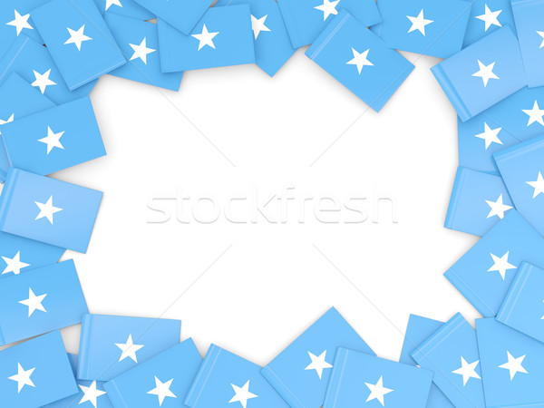 Keret zászló Szomália izolált fehér Stock fotó © MikhailMishchenko