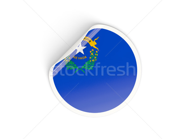 Zászló matrica izolált fehér 3d illusztráció címke Stock fotó © MikhailMishchenko