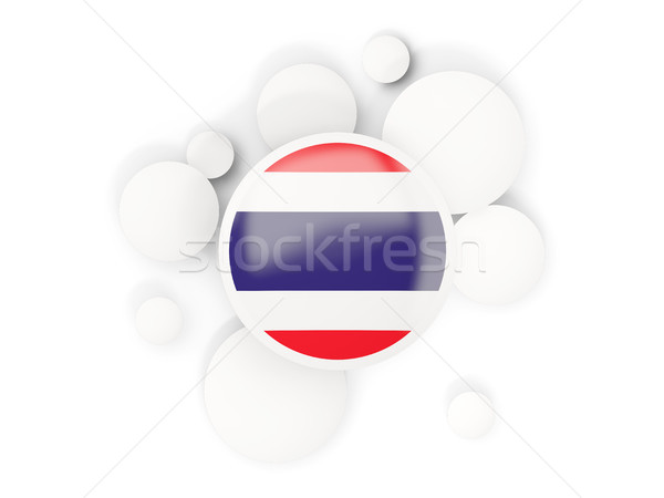 Flagge Kreise Muster isoliert weiß 3D-Darstellung Stock foto © MikhailMishchenko