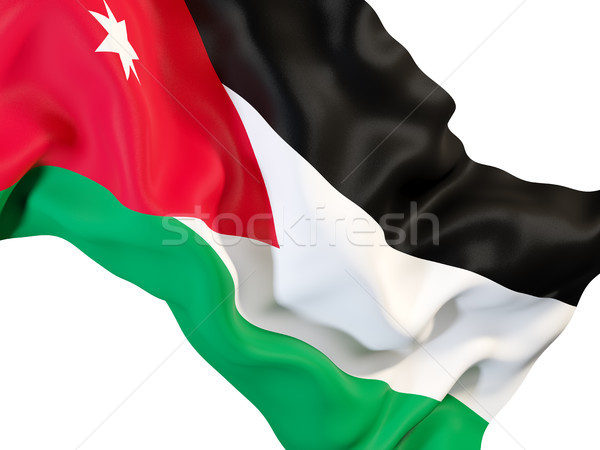 Waving flag of jordan Stock photo © MikhailMishchenko